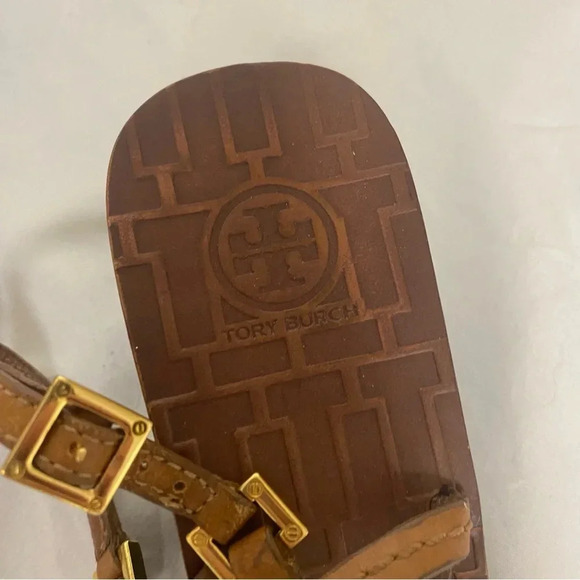 Tory Burch Pauline Demi Cork Wedge Brown Sandal Vegan Leather Size 10 - Picture 5 of 10